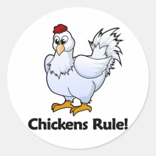 Chickens Rule! Classic Round Sticker