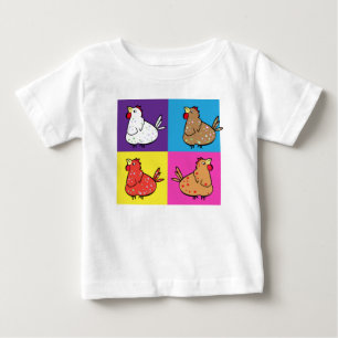 Chickens Squares - Baby shirt