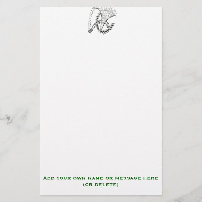Chickenwheel Abstract Doodle Stationery (Front)