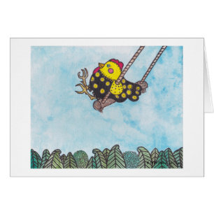 Chickie on a Swing an image to create smiles