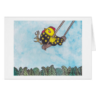 Chickie on a Swing an image to create smiles