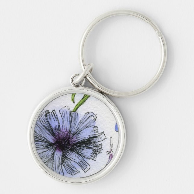 "Chickory" Floral Keychain (Front)