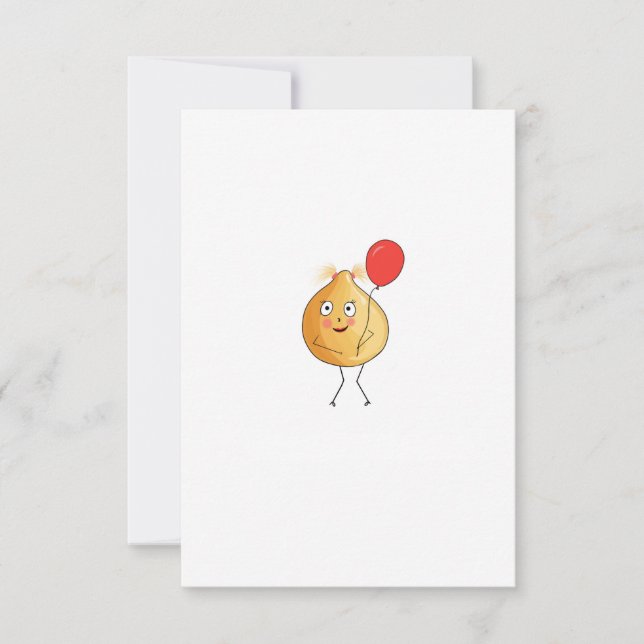 Chickpea theme, chickpea design thank you card (Front)