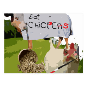 Chickpeas. It's what's for dinner. Postcard