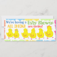 Chicks 2 Baby Shower Invitation