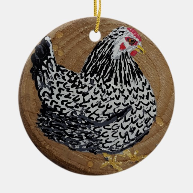 Chicks and Chicken Ornament (Front)