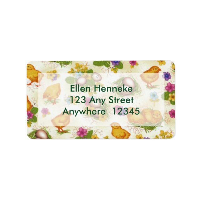 Chicks and Easter Eggs Label (Front)