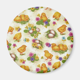 Chicks and Easter Eggs Magnet