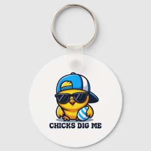 Chicks Dig Me Easter Funny Easter For Toddler Boys Key Ring