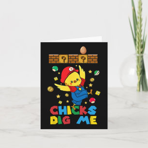 Chicks Dig Me Easter Toddler Boys Men Happy Easter Card