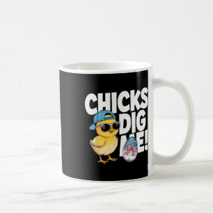 Chicks Dig Me Easter Toddler Boys Men Happy Easter Coffee Mug