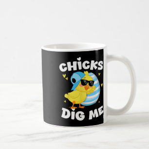 Chicks Dig Me Easter Toddler Boys Men Happy Easter Coffee Mug