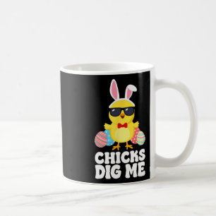Chicks Dig Me Easter Toddler Boys Men Happy Easter Coffee Mug