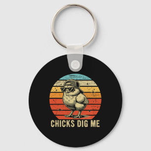 Chicks Dig Me Easter Toddler Boys Men Happy Easter Key Ring