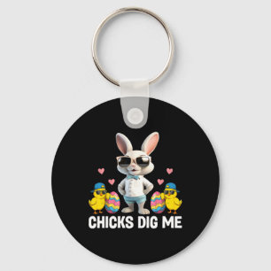 Chicks Dig Me Easter Toddler Boys Men Happy Easter Key Ring