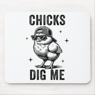 Chicks Dig Me Easter Toddler Boys Men Happy Easter Mouse Pad