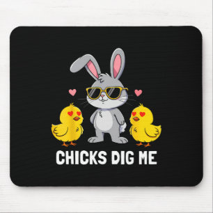Chicks Dig Me Easter Toddler Boys Men Happy Easter Mouse Pad