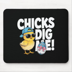 Chicks Dig Me Easter Toddler Boys Men Happy Easter Mouse Pad