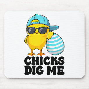 Chicks Dig Me Easter Toddler Boys Men Happy Easter Mouse Pad