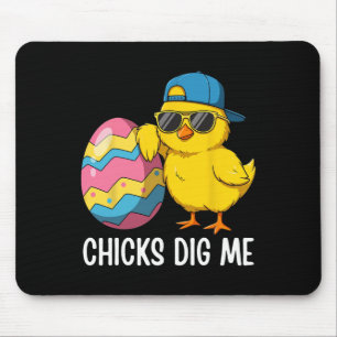 Chicks Dig Me Easter Toddler Boys Men Happy Easter Mouse Pad