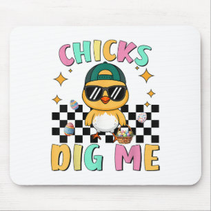 Chicks Dig Me Easter Toddler Boys Men Happy Easter Mouse Pad