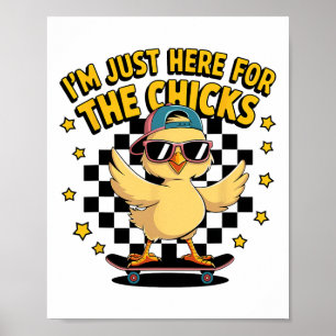 Chicks Dig Me Easter Toddler Boys Men Happy Easter Poster