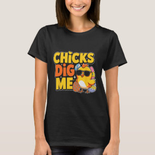 Chicks Dig Me Easter Toddler Boys Men Happy Easter T-Shirt
