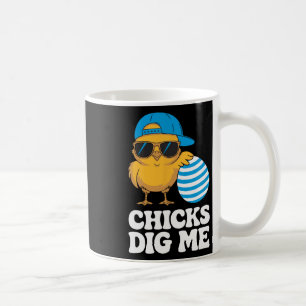Chicks Dig Me Easter Toddler Boys Men Kids Happy E Coffee Mug