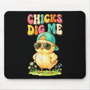 Chicks Dig Me Funny By Chick Sungles Retro Cute  Mouse Pad