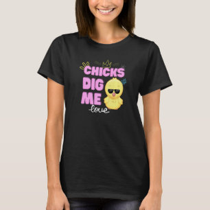 Chicks Dig Me Funny Easter Day Humour Doodle Boys T-Shirt
