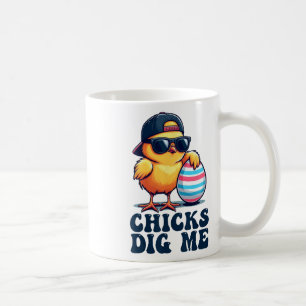 Chicks Dig Me Funny Easter Toddler Boys Men Happy  Coffee Mug
