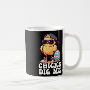 Chicks Dig Me Funny Easter Toddler Boys Men Happy  Coffee Mug