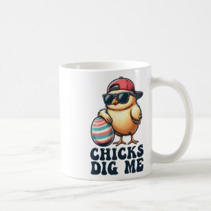 Chicks Dig Me Funny Easter Toddler Boys Men Kid Ha Coffee Mug