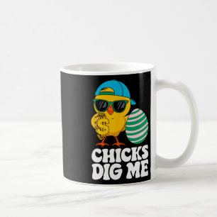 Chicks Dig Me Funny Happy Easter Sunday Outfit Wom Coffee Mug