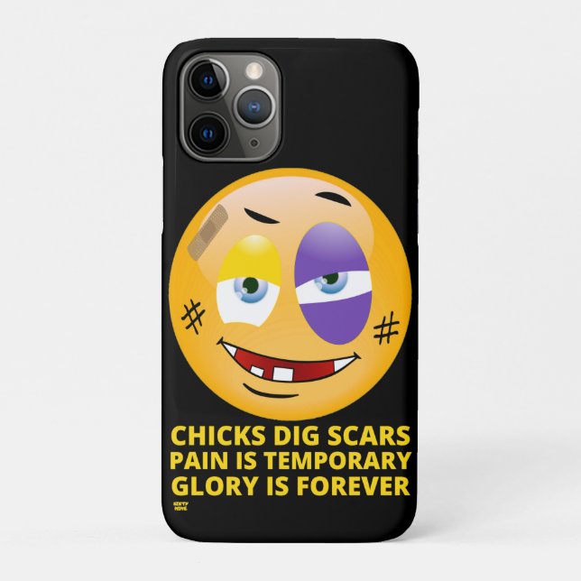 "CHICKS DIG SCARS" funny emoji      Case-Mate iPhone Case (Back)