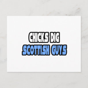 Chicks Dig Scottish Guys Postcard
