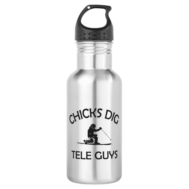 Chicks Dig Tele Guys 532 Ml Water Bottle (Front)