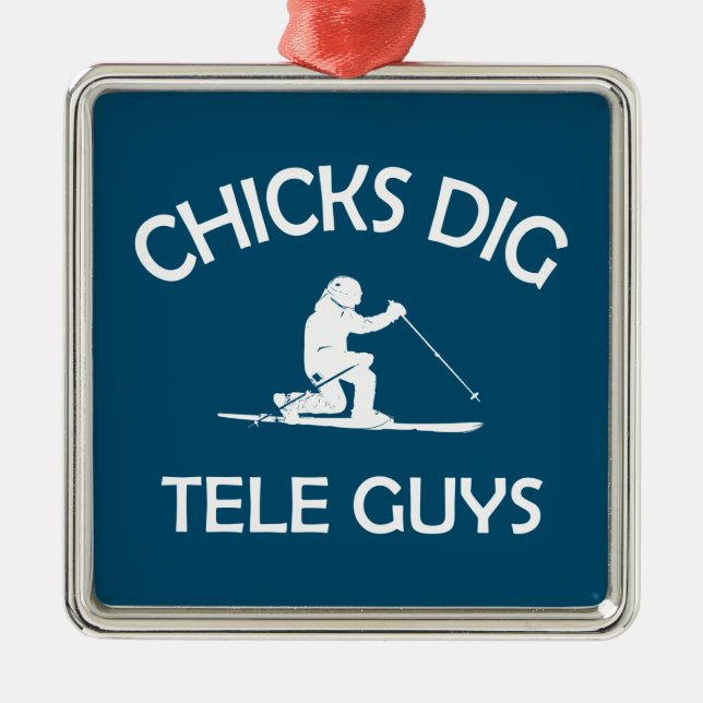 Chicks Dig Tele Guys Metal Ornament (Front)