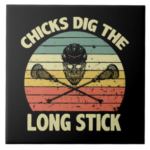 Chicks Dig The Long Stick Ceramic Tile