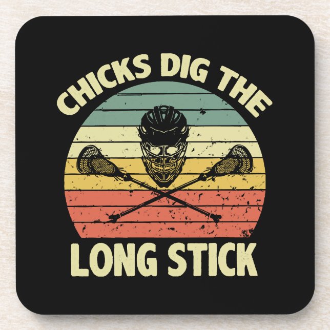 Chicks Dig The Long Stick Coaster (Front)