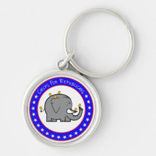 chicks for republican keychain