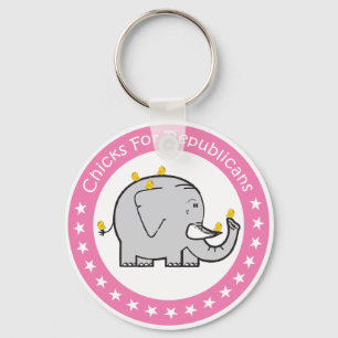 chicks for republicans keychain