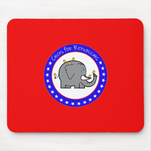 chicks for republicans mousepad (Front)