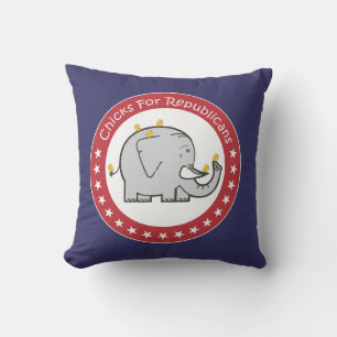 chicks for republicans pillow