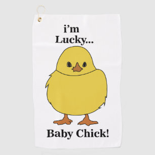 Chicks I'm Lucky Baby Chick Golf Towel