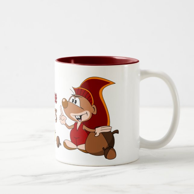 Chicks line up to see my nuts Two-Tone coffee mug (Right)