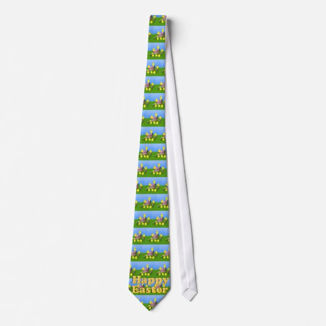 Chicks 'n a Easter Basket Tie (Front)