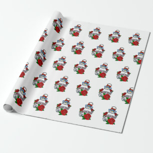 Chicks Rock Silkie Chicken Wrapping Paper