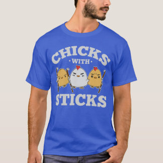 Chicks with Sticks Drumming Fitness Chicks Cardio  T-Shirt
