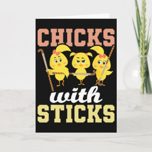 Chicks With Sticks - Field Hockey Player Hockey Fa Card